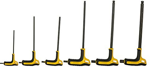 Stanley - FatMax FMHT0-69048 Juego de 5 llaves macho con mango, punta Torx, negro/amarillo