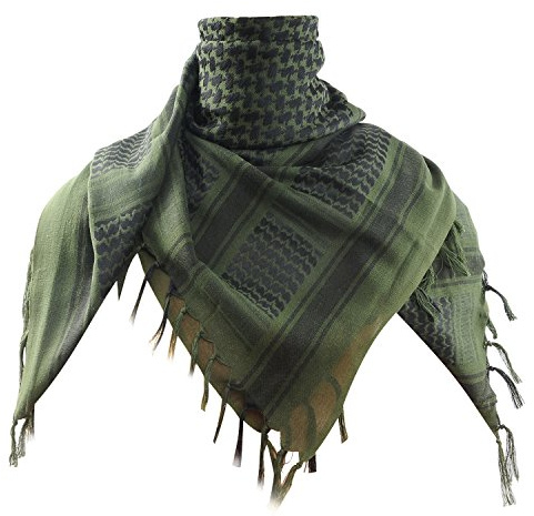 Micoop Hochwertiger Militär-Shemagh-Schal, taktischer Wüstenschal, military green, average size