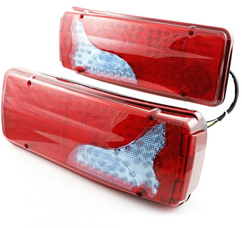 24/7 Auto 2 x LED bakre svans 24 V lampor TGA TGM TGL TGS lastbil släpvagn chassi