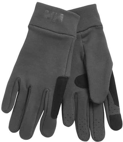 Helly Hansen Unisex Forro de guante táctil de vellón HH, Negro, XL