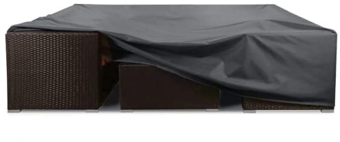 YoungBee Abdeckung für Gartenmöbel, wasserdichte Schutzhülle Anti-UV Abdeckplane für Gartentische Terrassenmöbel, Regenschutz und Staubfest, Schwerlast 420D -Oxford Gewebe 242*162*100cm