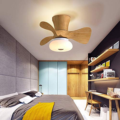 Infantil Dormitorio Ventilador Techo Con Luz Reversible Con Mando 6 Velocidades Regulable LED Lamparas Ventilador De Techo 64W Con Temporizador Moderno Silencioso Ventilador Techo Con Luz,A