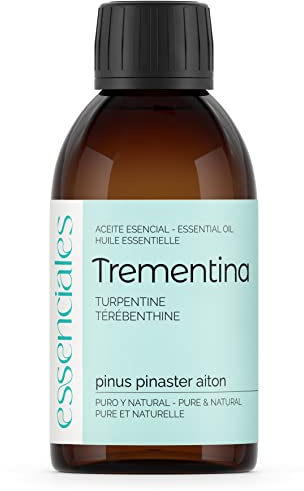 ESSENCIALES Trementina Vegetal 100% Pura y Natural - Para Masaje, Aromaterapia y Uso Tradicional - 200 ml