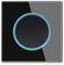 Circle 1/2/3/4 gang 2 way Push Button Wall Light Switch Glass Frame Light LED Indicator (black 1 gang 2 way)