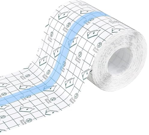 Duschpflaster Wasserfest 10 cm x 10 m, Folienverband Klebeband | Medizinisches Klebeband, wasserdichtes Pflaster, Klebebandage für Duschen und Sport