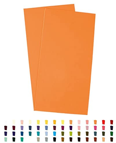 Sandras-Bastelladen 2er Set Kerzen Verzierwachsplatten - 200 x 100 x 0,5mm Orange