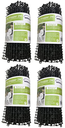 Selections Plant Prickle Strip Dig Stopper Anti Dog and Cat Pest Protection (2m x 30cm) - Pack of 4