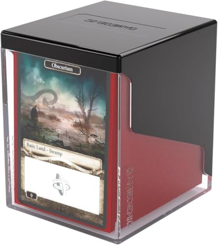 Gamegenic, Bastion 100+ XL Black/Clear, Zubehör | Ab 14 Jahren – 1 Spieler – Keine Minute Spielzeit – Brettspiele – Brettspiel-Zubehör