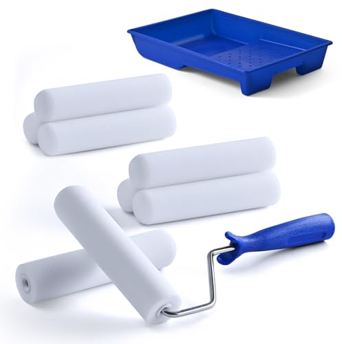Dottall Rullino Pittura, Rullo per Bordi con Manico, Rullo in schiuma per Interni