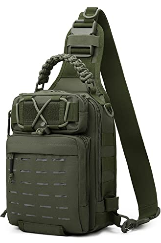 KOCAN Angelrucksack, Angel Sling Bag Angelgerät Aufbewahrungstasche Werkzeugtasche zum Angeln Wandern Jagen Camping