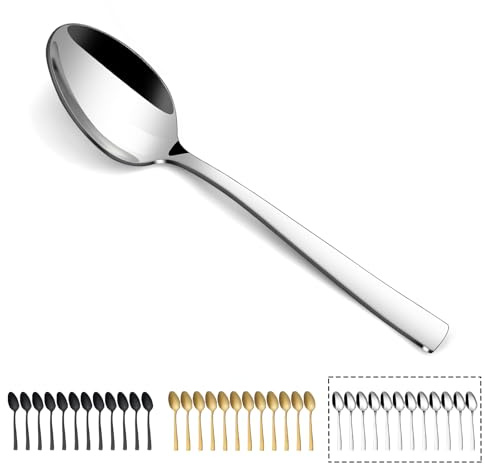 Teelöffel 12 Stück, Hunnycook Kleine Löffel Kaffeelöffel Edelstahl, 5.4 ''(13,8 cm) Teelöffel/Espressolöffel/Dessertlöffel für Zuhause/Party/Restaurant, Spülmaschinenfest