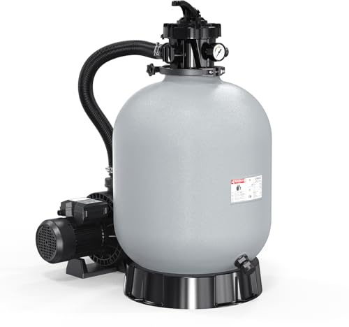 VINGLI - 19 Inch Pool Sand Filter with 1 HP 115V Above Ground Pump with Filter Basket, 3962GPH