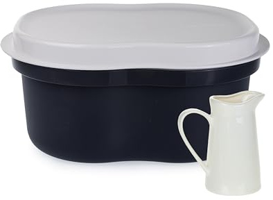 TW kleiner Laibwächter schwarz weiß Brotbehälter Brotkasten BrotMax Brot Brötchen (inkl. Allegra 275 ml)