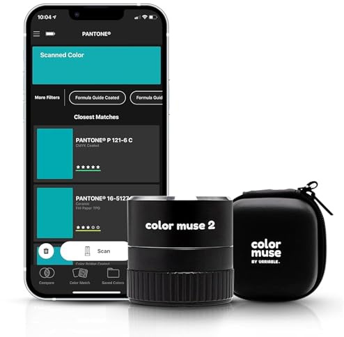 Color Muse 2 Colorimeter Paint Color Matching Tool with Protective Case, Color Sensor