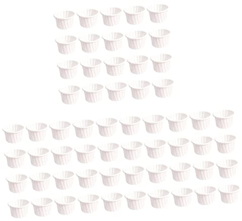 TOPBATHY 150 Pièces De Petit Gâteau De Fête Décor De Gâteau De Fête Gobelet En Carton Mini Caissettes Gobelets En Mousse De Papier De Petit En Papier Blanche