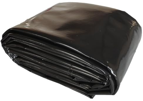 JCPSH Revestimiento Estanque HDPE Lona para Estanque Negro Lona Estanque para Estanques Adecuados para Estanques De Peces Fuentes De Corrientes Y Jardines Acuáticos(Size:8 * 10m(26.2 * 32.8ft) 20S)
