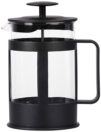 URBNLIVING 800ml Cold and Hot Cafetiere Filter Coffee Tea Pot Press Brewer Maker Heat Resistant Glass Plunger Home Kit with Compact Design for Wedding & Party