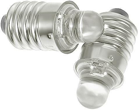 LIFKICH 2pcs Socket Mini Led Light Bulbs for Flashlights Replacement Screw Base Compact Round Bulbs