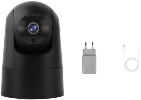 Muuoeou Telecamera WiFi Telecamera di Videosorveglianza 5G Mini Telecamera di Sicurezza Interna Nera Spina UE