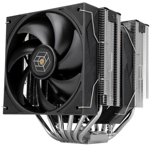 TR-Royal Pretor 130 CPU Cooler,158mm High, Dual Towers and Dual PWM Fans, 6 Heat Pipes Computer Radiator,PC Cooling for AM4/AM5,Intel LGA 1700/1851/1150/1151/1200/2011(RP130)