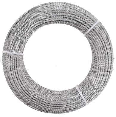 HFGDRH Galvanised Wire Rope, 304 Stainless Steel Wire Rope 50M/100M Soft Fishing Lifting Cable 7 * 7 Clothesline 1mm/1.2mm/ 1.5mm/2mm(1mm,50M)