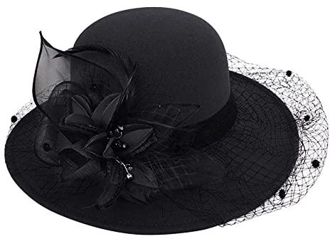 Sfwqoifou Trachtenhut Damen Oktoberfest mit Feder Vintage Hut Besondere Anlässe Stopperhut Bayernhut Cowboy Wanderhut Bayern Tirolerhut Unisex Jägerhut