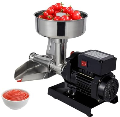 Colador eléctrico para tomates, máquina industrial para moler tomates, fresas y salsas de arándanos.