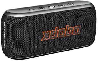 XDOBO X8 IV Bluetooth Speaker 60W Portable Wireless Speaker with Deep Bass Stereo Sound, Type-C Fast Charging, 3-12H Playtime, Outdoor Waterproof Party Speaker (Black)