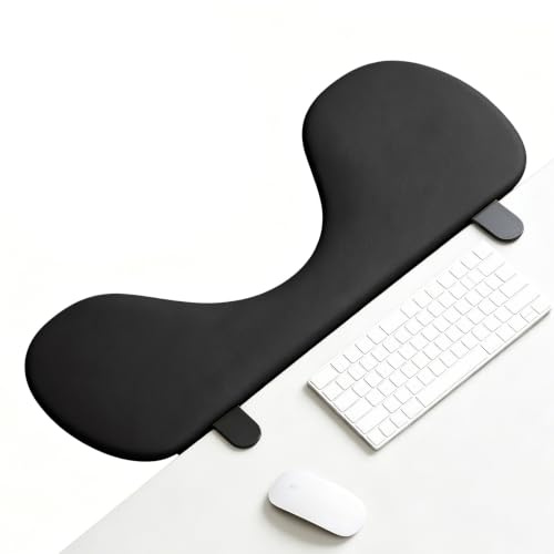 Skrivbordsbricka, ergonomiskt armstöd | Vikbart datorarmbågsstöd, stansfri klämma, för arbete, studier och spel (svart)