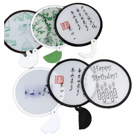 50 ventagli pieghevoli rotondi personalizzati con logo, foto/testo, sfuso per matrimoni, eventi e souvenir di festa