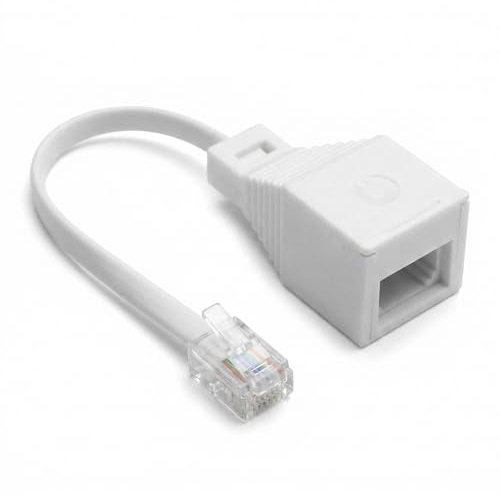 Nebulixq Rj11 to BT Socket Adapter 10cm 4-Wire Cable, BT female socket converter for RJ11 to RJ45 wall port/ethernet socket, phone cables for landline