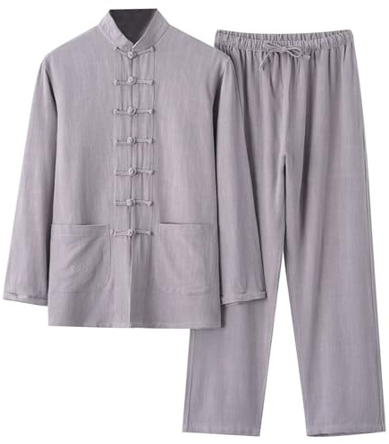 Générique Costume Traditionnel Chinois d'arts Martiaux pour Homme Kung Fu Tai Chi Classique Tangzhuang Chemise Pantalon Tenue d'entraînement