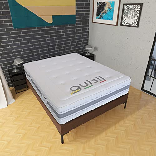 Guisil Marea | Materasso ORTOPEDICO in Memory Foam e Molle INSACCHETTATE Singole | H25 | Anallergico e Traspirante Made in Italy (Singolo | 80 x 190 x 25 cm)