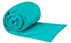 Sea to Summit - Pocket Towel Reisehandtuch - Mikrofaser Strandtuch - Kompakt - Ultra saugfähig & Schnelltrocknend - Leicht - Aufhänger & Tasche - Wandern