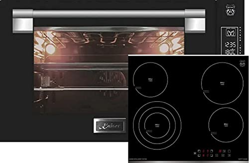Kaiser Set EH 9309+KCT 6703, horno empotrable 90 cm 105L vidrio negro+placa de cocción eléctrica, 60 cm
