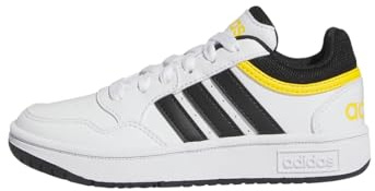 adidas Unisex Kinder Hoops Shoes, Cloud White/Core Black/Bold Gold, 33 1/2 EU