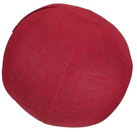 Dickly Couverture de Balle de Yoga Pilates, Couverture de Balles Assises, Couverture de Balle de Stabilité avec Poignée, Couverture de Balle d'exercice Anti-, Rouge 65cm