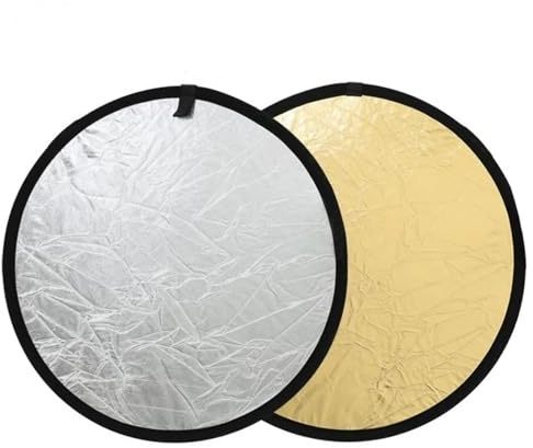 Reflektor handhållen multivikbar bärbar ljusplatta lämplig för Live Photography Studio 2 i 1 guld silver reflektor