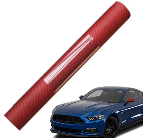 Autocollant de voiture en fibre de carbone - film en fibre de carbone, film pour carrosserie - film extérieur de voiture 127x30cm, ruban en fibre de carbone auto-adhésif, ruban de détail imperméabl