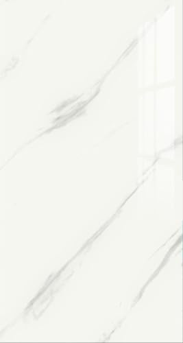 Gilen Confezione da 10 grandi piastrelle autoadesive da parete, impermeabili, effetto marmo, per bagno e cucina, facili da staccare e attaccare, 60 x 30 cm (bianco marmo)