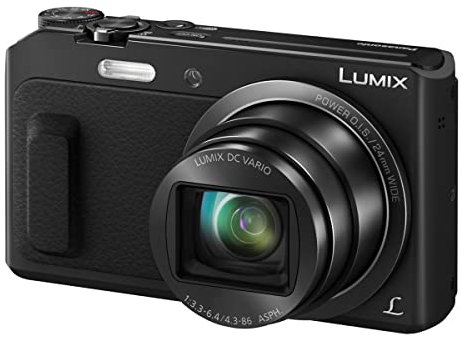 Panasonic Lumix DMC-TZ57 Digital Cameras 17.5 Megapixels Optical Zoom 20 x Black (Renewed)