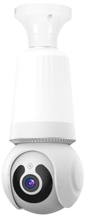 Vocdikficy Telecamera A Lampadina 2MP WiFi 360° Colore Notte Bidirezionale Sicurezza Sorveglianza Telecamera E27 Nessun Cablaggio Richiesto per Interni Domestici B