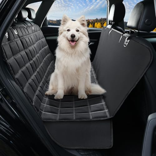 KYG 4-in-1 Waterproof & Scratch Proof & Nonslip Seat Cover Dog Hammock for Car Back Seat with Seat Anchors, Machine Washable, Durable, Dog Car Hammock Universal fits Cars Trucks SUV 135x147cm