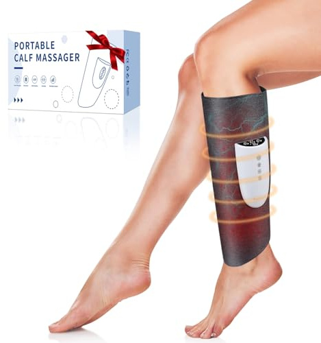 4 in 1 Bein- und Wadenmassagegerät mit EMS, Vibration & Luftkompression + Heizung | Kabellos (1 Stück) Beinmassagegerät zur Entspannung müder Beine | Einfache DIY Knopfbedienung