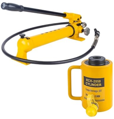 Martinetto idraulico 20T/30T, in grado di spingere e tirare, cilindro idraulico cavo a semplice effetto(20T-2in Stroke+CP-700 Hand Pump)
