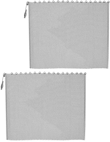 TOYANDONA Rideaux Pare-feu en Maille Métallique Noirs 2pcs pour Cheminée, Écran Décoratif en Fer, Protection Sécurité Incendie Polyvalente pour Espace de Vie