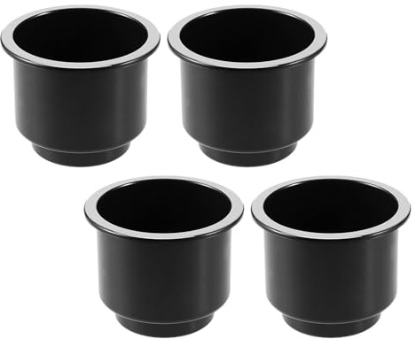 Cabilock Lot de 4 Inserts Porte-Gobelets pour Voiture en Plastique Argenté Format 107 X 84 CM Compatibles SUV Camions et Camping-Cars Amélioration Stable pour Siège et Arrière