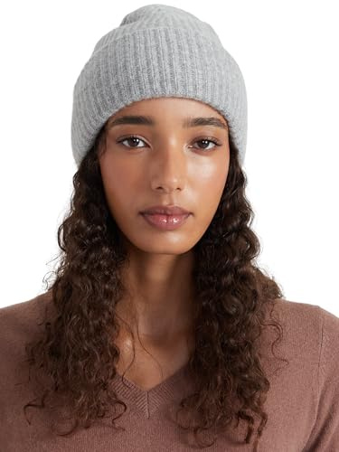 Style & Republic Kaschmir-Chunky Beanie Damen aus 100% Cashmere, Lang und großzügig geschnitten - Dein kuscheliger Premium Strick-Mütze für stilvolle Herbst- & Winter-Momente
