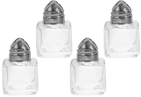 DOITOOL Bocaux à Épices et Rangement Pratique, Cuisine Extérieure Usage Domestique Lot de 4 en Verre Hermétiques pour Barbecue