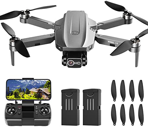 Drone avec caméra 4K pour adultes/Débutants, GPS Quadricoptère Télécommandé avec Auto Follow & WIFI 5G FPV, <249g, 2 batteries